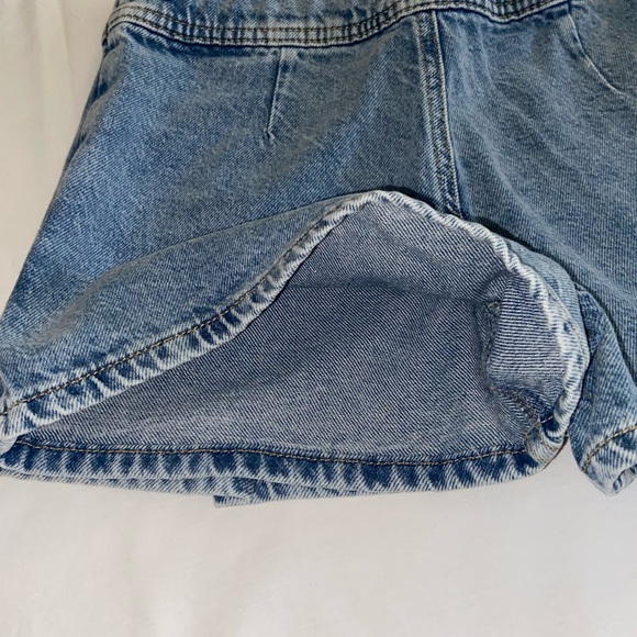 Zara Jean skort denim shorts pleated button snap high waist blue little girls - Picture 7 of 9